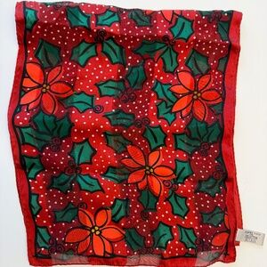 Elaine Gold 100% Silk Oblong Christmas Scarf